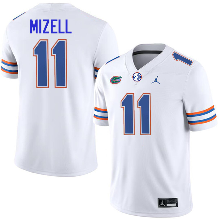 #11 Aidan Mizell Gators Jersey,Florida Gators College Football Jerseys Stitched-White